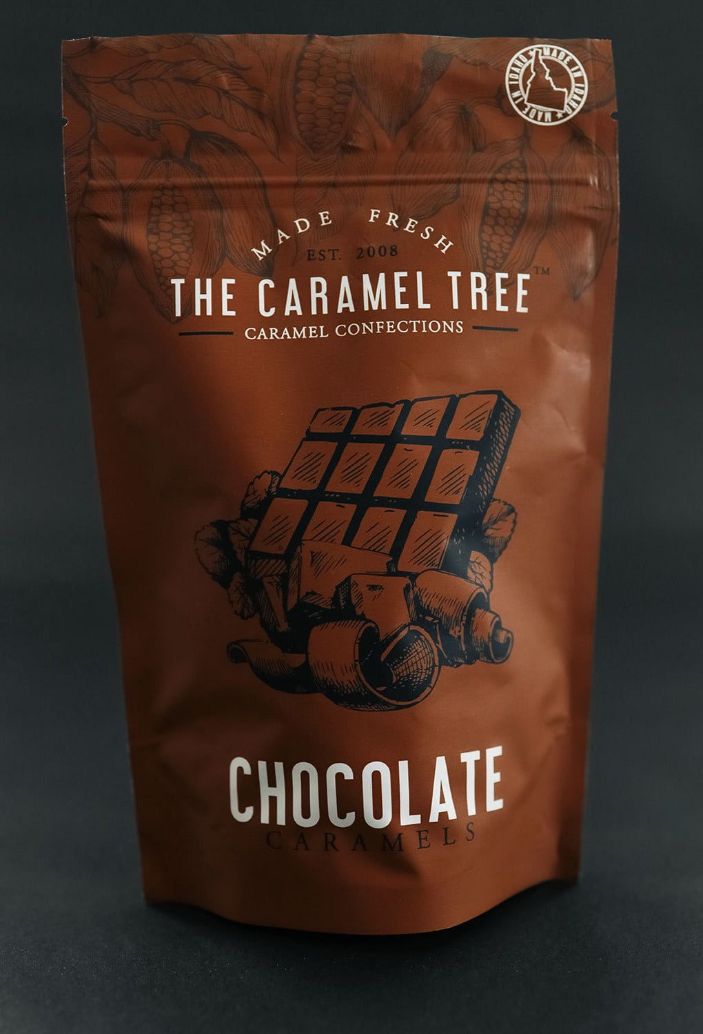 THE CARAMEL TREE CHOCOLATE CARAMEL POUCH DARK