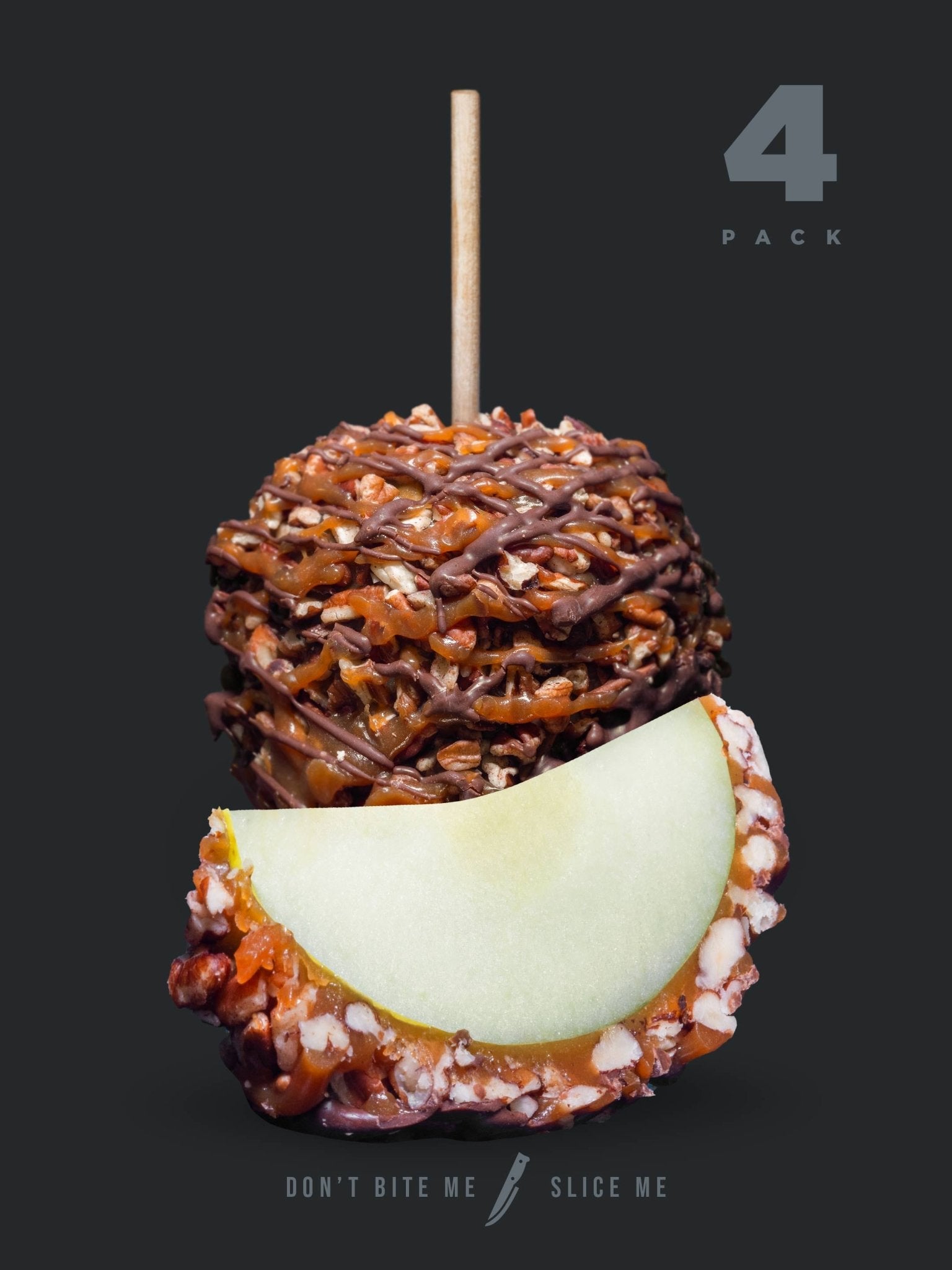 Gourmet Caramel Apple - Pecan Turtle (4 - Pack) - The Caramel Tree