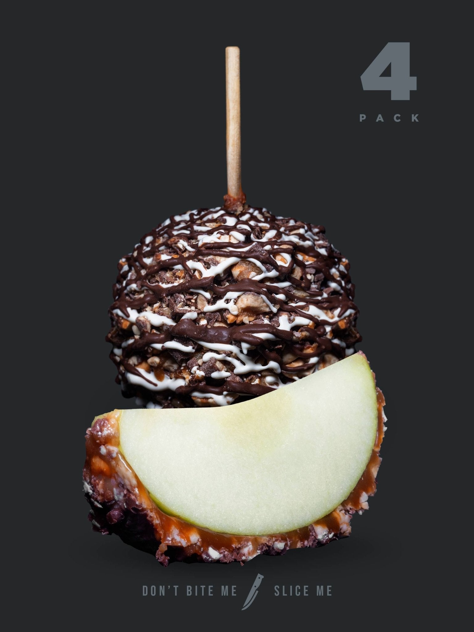 Gourmet Caramel Apple - Snickers (4 - Pack) - The Caramel Tree