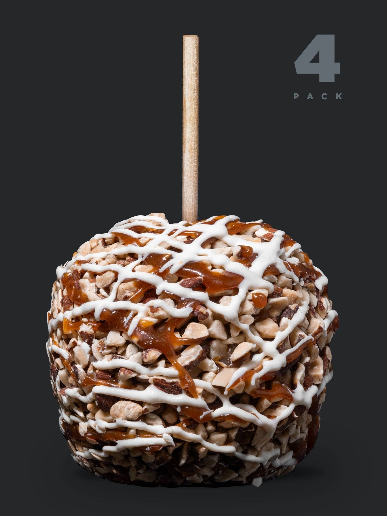 Gourmet Caramel Apple - Toasted Almond (4 - Pack) - The Caramel Tree