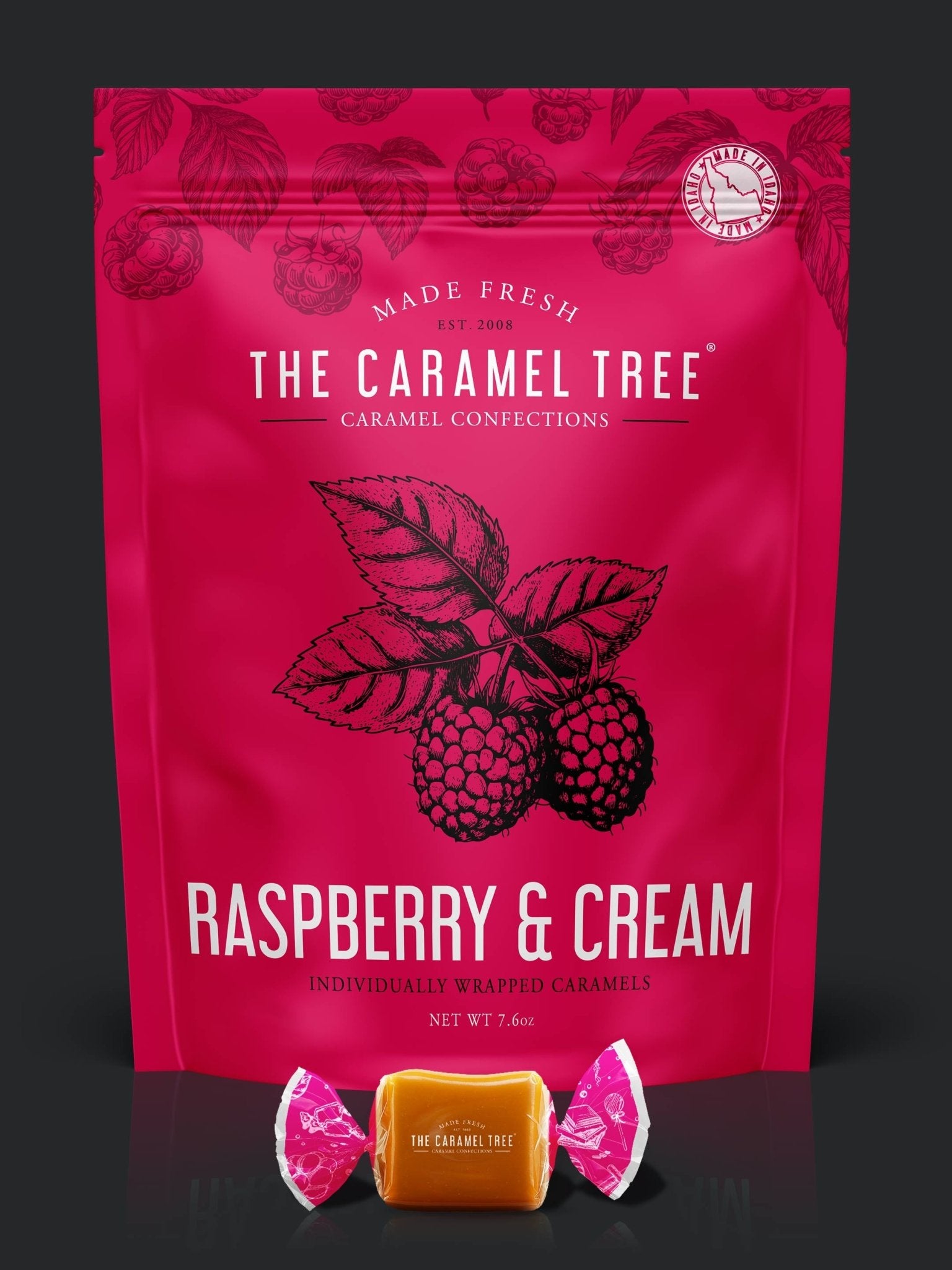 NEW - Raspberry & Cream Pouch 7.6oz - The Caramel Tree